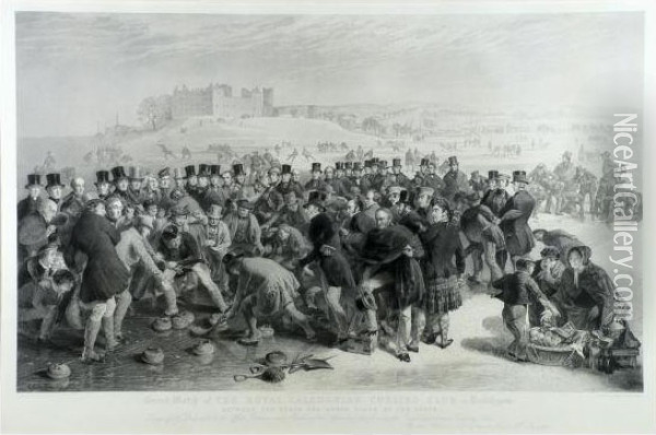 Grand Match Of Theroyal Caledonian Curling Club At Linlithgow Oil Painting - Charles Lees