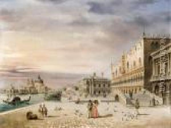 Venezia Oil Painting - Giovanni Grubacs