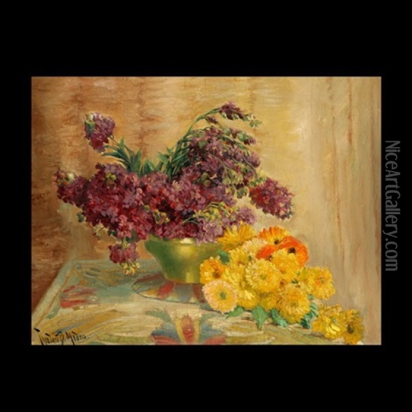 Floral Still Life Oil Painting - Theodore P. Modra