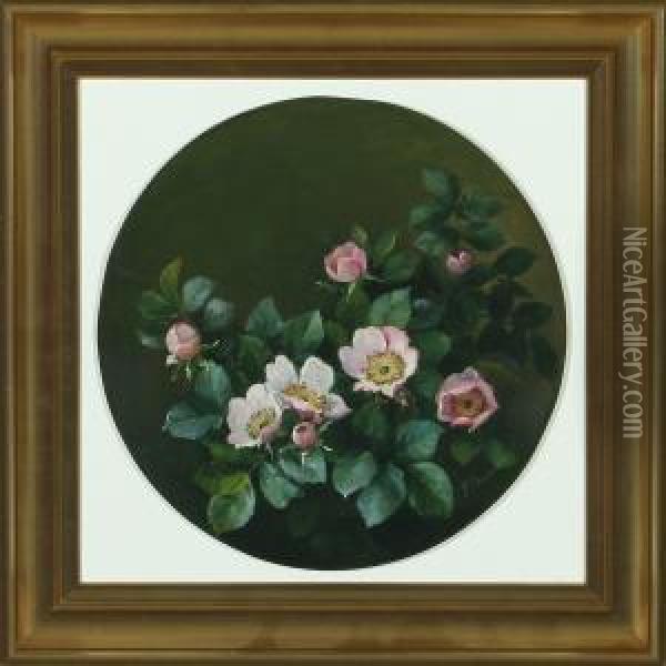 Pink Flowers Oil Painting - Emmy Marie Caroline Thornam