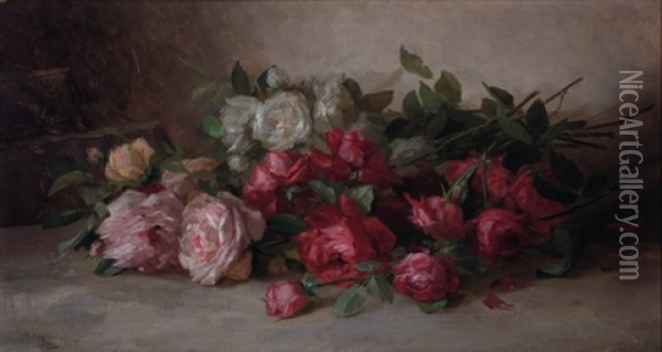 Roses Ii Oil Painting - Anna Eliza Hardy
