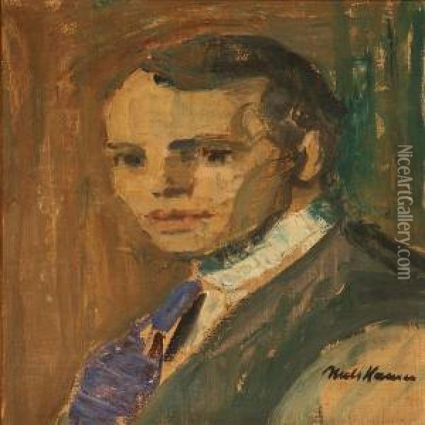 Portraet Af En Herre Oil Painting - Niels Hansen