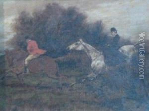Hunting Scene Oil Painting - George Wright