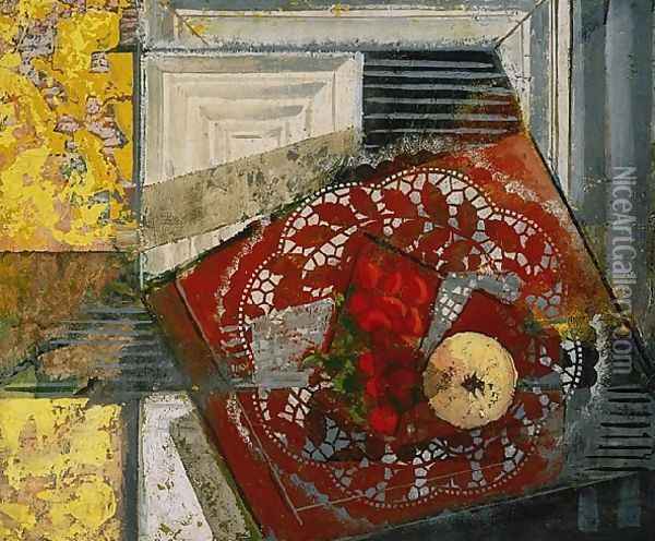 Still Life With Doily Oil Painting - Alfred Henry Maurer