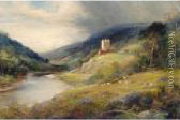 The Bend Of The River Oil Painting - John MacWhirter