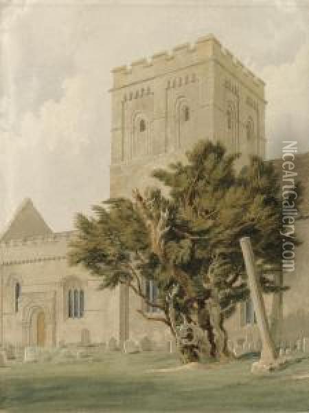 Iffley Church, Oxford Oil Painting - William Turner