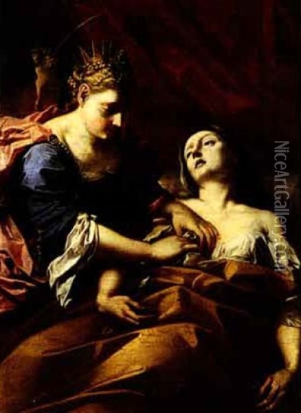 Saint Elizabeth Queen Of The Portugese Oil Painting - Domenico Maria Muratori