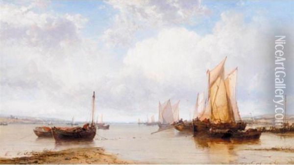 Near Cowes, Isle Of Wight Oil Painting - James Webb