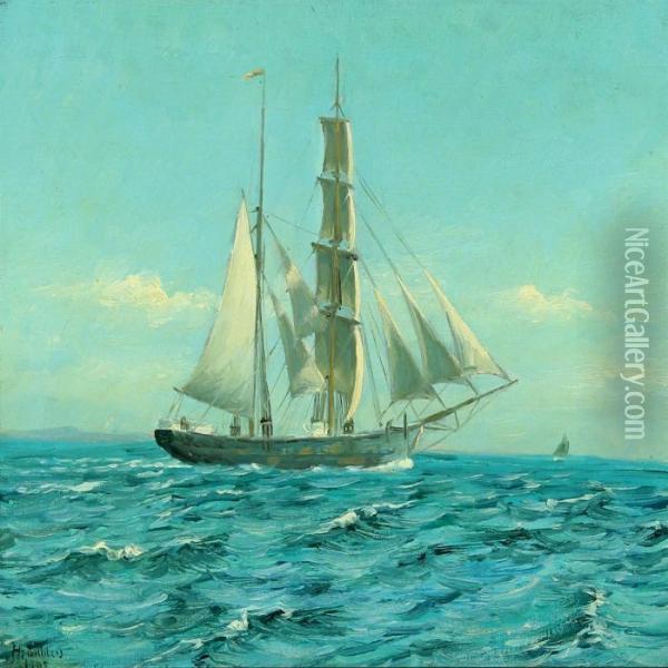 Marine. Oil Painting - Holger Peter Svane Lubbers
