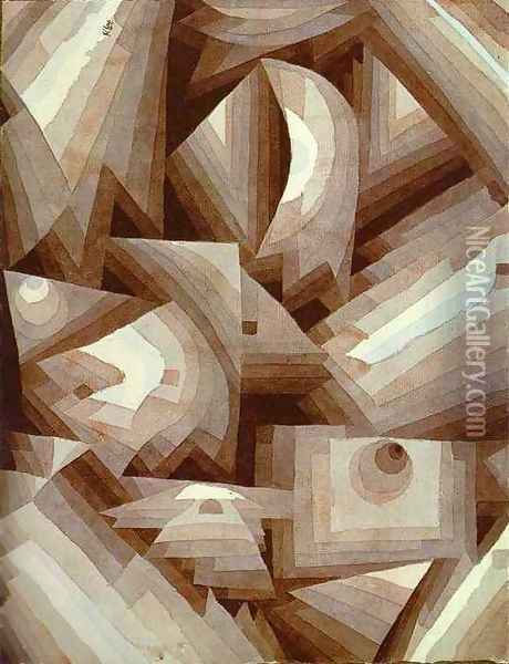 Crystal Gradation Oil Painting - Paul Klee