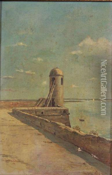 Wald Tower, Farr San Marco, St. Augustine, Florida Oil Painting - William Staples Drown