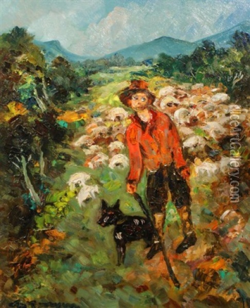De Herder Oil Painting - Jan Kruysen