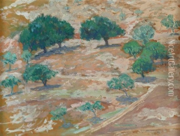 Grove Of Trees Oil Painting - Hermann Struck