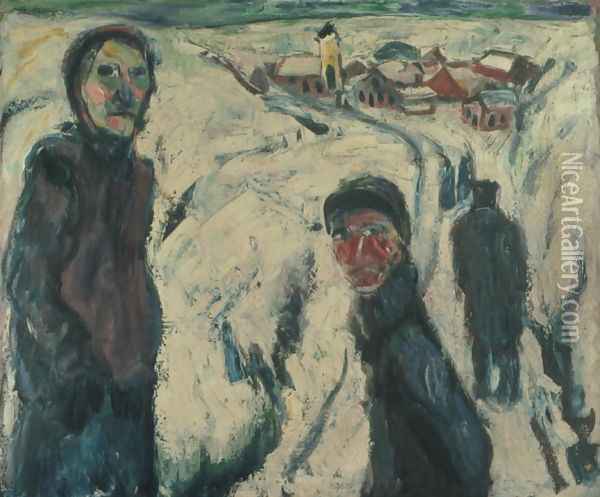Snow Landscape Oil Painting - Ernst Ludwig Kirchner