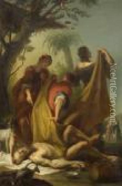 Der Trunkene Und Entbloste
 Noah Oil Painting - Giuseppe Bernardino Bison