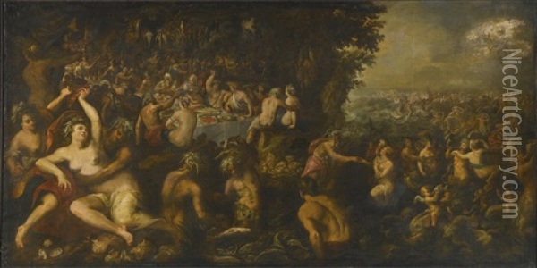 The Wedding Of Neptune And Amphitrite Oil Painting - Gillis van Valckenborch