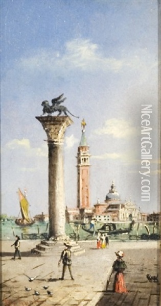 Venezia, Passeggio A San Marco Oil Painting - Marco Grubas