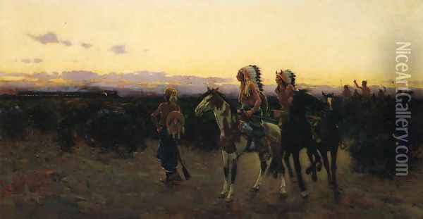 The White Mans Trail Oil Painting - Henry Farny