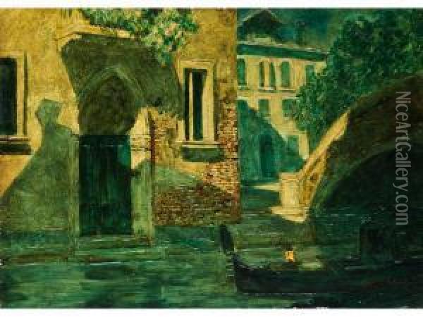 Venezianische Vedute Oil Painting - Rodolfo Paoletti