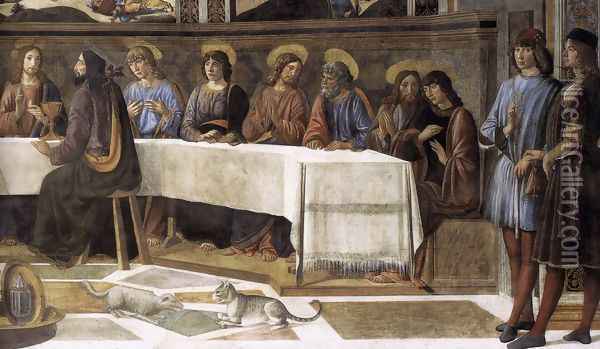 The Last Supper (detail-2) 1481-82 Oil Painting - Cosimo Rosselli