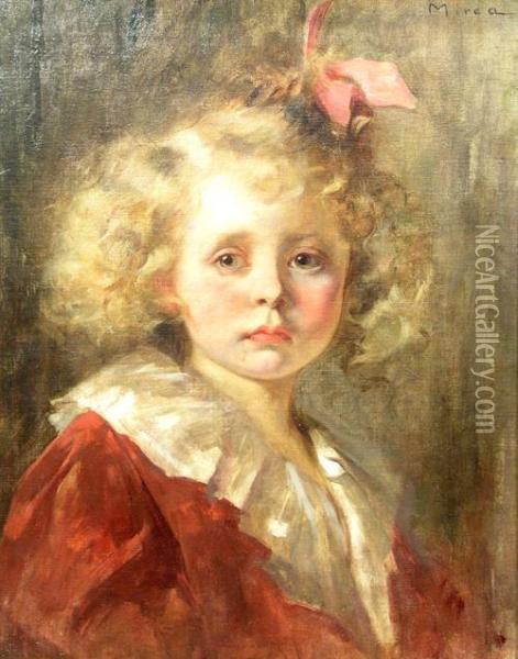 Child Head Oil Painting - George Arthur Hays