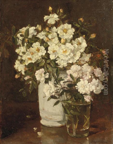 Floribunda Roses Oil Painting - Johannes Evert Akkeringa