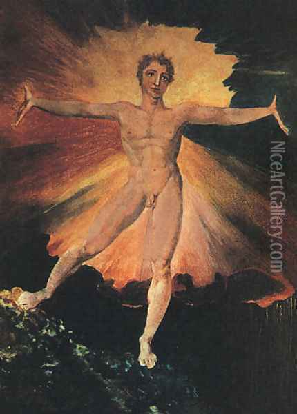 Glad Day or The Dance of Albion, c.1794 Oil Painting - William Blake