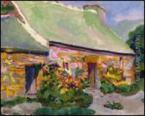 Brittany House Oil Painting - Emily M. Carr