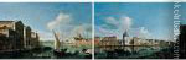 Six Views Of Venice Oil Painting - Apollonio Domenichini