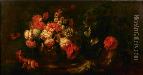 Nature Morte Aux Fleurs Oil Painting - Niccolino Van Houbraken