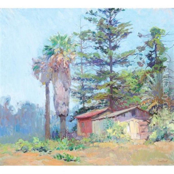 The Artist's Studio, Near Palm Springs Oil Painting - John Frost
