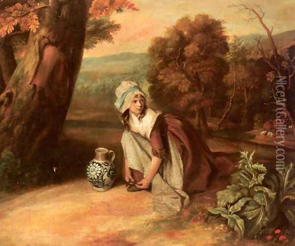 A Country Maid Oil Painting - Henry Walton