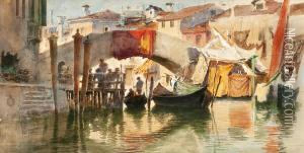 Venice Oil Painting - Alexandre Nicolaievitch Roussoff
