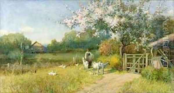 Springtime Oil Painting - Sir Alfred East