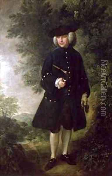 Portrait of Dr Rice Charleton 1710-89 Oil Painting - Thomas Gainsborough