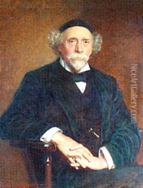 Portrait Of T.h. Worrall, Esq. Oil Painting - Daniel Albert Wehrschmidt