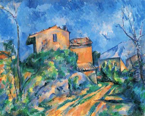Maison Maria at the way to the Château Noir Oil Painting - Paul Cezanne