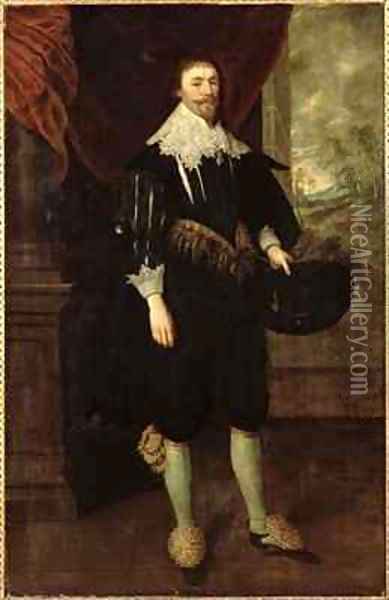 Portrait of William Style of Langley Oil Painting - Gortzius Geldorp