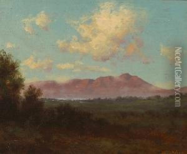 A View Of Mt. Tamalpais With Passing Clouds Oil Painting - Charles Robinson