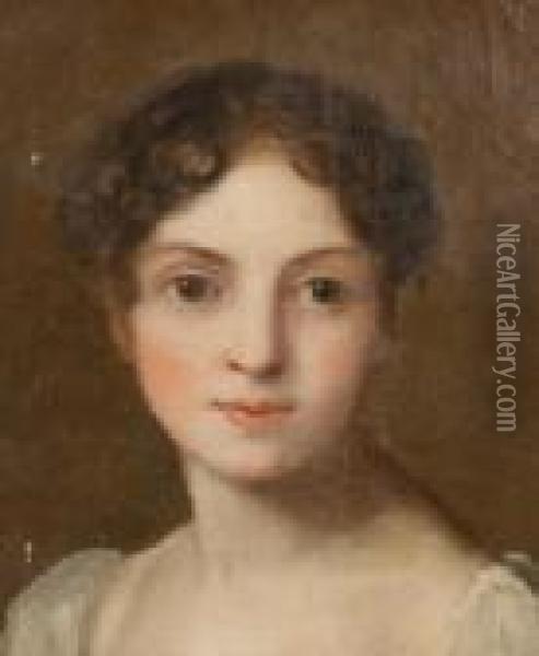 Portrait Of A Young Lady Oil Painting - John Constable