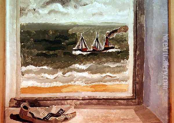 From a Cornish Window, 1928 Oil Painting - Christopher Wood