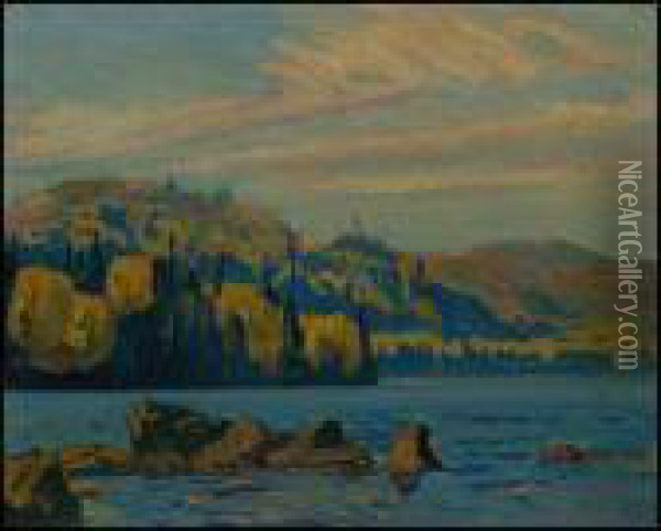 On Mongoose Lake Oil Painting - James Edward Hervey MacDonald