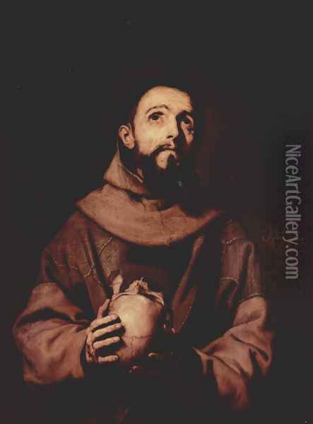 St. Francis of Assisi Oil Painting - Jusepe de Ribera