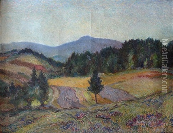 Landscape Oil Painting - Theo Von Brockhusen