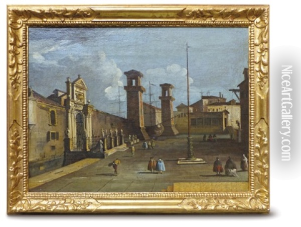 Die Tore Am Arsenal In Venedig Oil Painting - Francesco Tironi