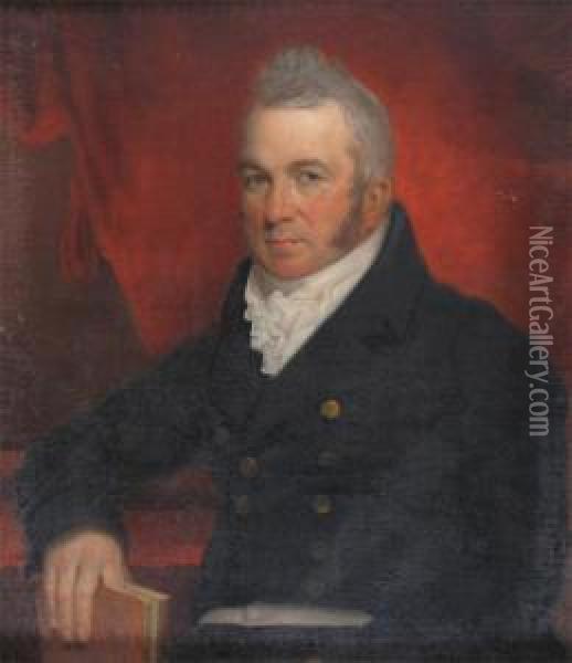 Portrait Of John Newman Oil Painting - Samuel Woodforde