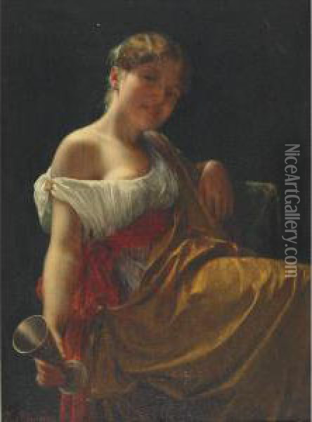 The Belle Of Pompei Oil Painting - Alfonso Savini