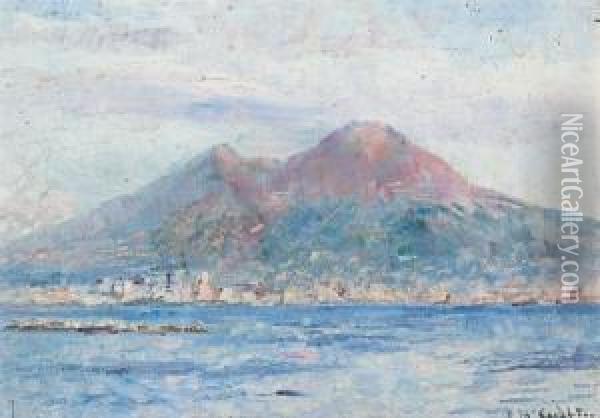 Mount Vesuvius Oil Painting - Frederick McCubbin