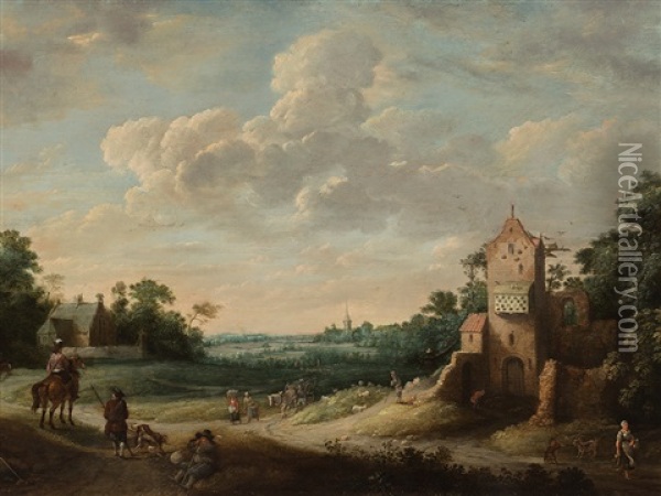 Landschaft Oil Painting - Gillis (Egidius I) Peeters