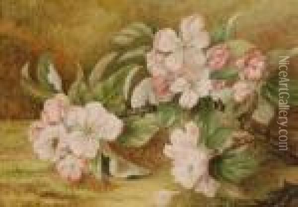 Still Life Study Offlowers Oil Painting - Helen Cordelia Coleman Angell